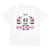 Men's PC Cotton 81st Birthday Printed T Shirt (Color: White, Thread Count: 180GSM) Men's PC Cotton 81st Birthday Printed T Shirt (Color: White, Thread Count: 180GSM)