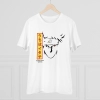 Men's PC Cotton Kunffo Printed T Shirt (Color: White, Thread Count: 180GSM) Men's PC Cotton Kunffo Printed T Shirt (Color: White, Thread Count: 180GSM)