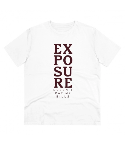 Men's PC Cotton Exposure Printed T Shirt (Color: White, Thread Count: 180GSM)