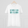 Men's PC Cotton Either I Win Or I Learn Printed T Shirt (Color: White, Thread Count: 180GSM) Men's PC Cotton Either I Win Or I Learn Printed T Shirt (Color: White, Thread Count: 180GSM)