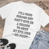 Men's PC Cotton I Am Good Person Printed T Shirt (Color: White, Thread Count: 180GSM) Men's PC Cotton I Am Good Person Printed T Shirt (Color: White, Thread Count: 180GSM)