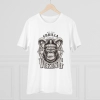 Men's PC Cotton Gorila Desing Printed T Shirt (Color: White, Thread Count: 180GSM)