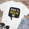Men's PC Cotton Baka Tu Reva De Printed T Shirt (Color: White, Thread Count: 180GSM) Men's PC Cotton Baka Tu Reva De Printed T Shirt (Color: White, Thread Count: 180GSM)