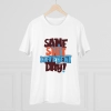 Men's PC Cotton Same Shit Different Day Printed T Shirt (Color: White, Thread Count: 180GSM)