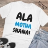 Men's PC Cotton Marathi Desing Printed T Shirt (Color: White, Thread Count: 180GSM) Men's PC Cotton Marathi Desing Printed T Shirt (Color: White, Thread Count: 180GSM)