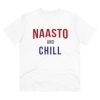 Men's PC Cotton Nasto And Chill Printed T Shirt (Color: White, Thread Count: 180GSM) Men's PC Cotton Nasto And Chill Printed T Shirt (Color: White, Thread Count: 180GSM)