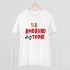 Men's PC Cotton Ha Amdavad No Chu Topa Printed T Shirt (Color: White, Thread Count: 180GSM)