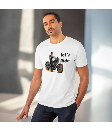 Men's PC Cotton Explore The Unseen Printed T Shirt (Color: White, Thread Count: 180GSM) Men's PC Cotton Explore The Unseen Printed T Shirt (Color: White, Thread Count: 180GSM)