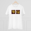 Men's PC Cotton Fq Printed T Shirt (Color: White, Thread Count: 180GSM)