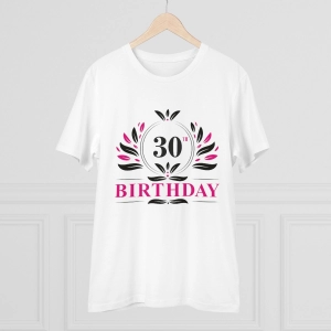 Generic Men's PC Cotton 30th Birthday Printed T Shirt (Color: White, Thread Count: 180GSM)