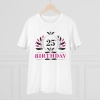 Men's PC Cotton 25th Birthday Printed T Shirt (Color: White, Thread Count: 180GSM)