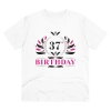 Men's PC Cotton 37th Birthday Printed T Shirt (Color: White, Thread Count: 180GSM)