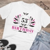 Men's PC Cotton 53rd Birthday Printed T Shirt (Color: White, Thread Count: 180GSM) Men's PC Cotton 53rd Birthday Printed T Shirt (Color: White, Thread Count: 180GSM)