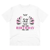 Men's PC Cotton 52nd Birthday Printed T Shirt (Color: White, Thread Count: 180GSM) Men's PC Cotton 52nd Birthday Printed T Shirt (Color: White, Thread Count: 180GSM)
