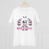 Dropship Men's PC Cotton 61st Birthday Printed T Shirt (Color: White, Thread Count: 180GSM)