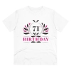 Men's PC Cotton 71st Birthday Printed T Shirt (Color: White, Thread Count: 180GSM) Men's PC Cotton 71st Birthday Printed T Shirt (Color: White, Thread Count: 180GSM)
