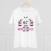 Men's PC Cotton 67th Birthday Printed T Shirt (Color: White, Thread Count: 180GSM) Men's PC Cotton 67th Birthday Printed T Shirt (Color: White, Thread Count: 180GSM)
