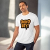 Men's PC Cotton Telugu Desing Printed T Shirt (Color: White, Thread Count: 180GSM)