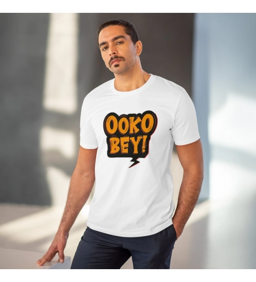 Men's PC Cotton Telugu Desing Printed T Shirt (Color: White, Thread Count: 180GSM)