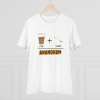 Men's PC Cotton Telugu Desing Printed T Shirt (Color: White, Thread Count: 180GSM)