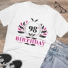 Men's PC Cotton 98th Birthday Printed T Shirt (Color: White, Thread Count: 180GSM) Men's PC Cotton 98th Birthday Printed T Shirt (Color: White, Thread Count: 180GSM)