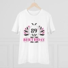 Men's PC Cotton 89th Birthday Printed T Shirt (Color: White, Thread Count: 180GSM) Men's PC Cotton 89th Birthday Printed T Shirt (Color: White, Thread Count: 180GSM)
