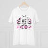 Men's PC Cotton 85th Birthday Printed T Shirt (Color: White, Thread Count: 180GSM) Men's PC Cotton 85th Birthday Printed T Shirt (Color: White, Thread Count: 180GSM)