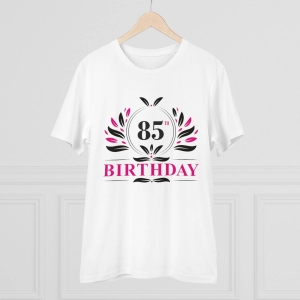 Generic Men's PC Cotton 85th Birthday Printed T Shirt (Color: White, Thread Count: 180GSM)