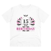 Men's PC Cotton 15th Birthday Printed T Shirt (Color: White, Thread Count: 180GSM) Men's PC Cotton 15th Birthday Printed T Shirt (Color: White, Thread Count: 180GSM)