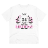 Men's PC Cotton 34th Birthday Printed T Shirt (Color: White, Thread Count: 180GSM) Men's PC Cotton 34th Birthday Printed T Shirt (Color: White, Thread Count: 180GSM)