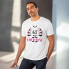 Men's PC Cotton 63rd Birthday Printed T Shirt (Color: White, Thread Count: 180GSM) Men's PC Cotton 63rd Birthday Printed T Shirt (Color: White, Thread Count: 180GSM)