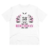 Men's PC Cotton 58th Birthday Printed T Shirt (Color: White, Thread Count: 180GSM) Men's PC Cotton 58th Birthday Printed T Shirt (Color: White, Thread Count: 180GSM)