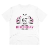 Men's PC Cotton 67th Birthday Printed T Shirt (Color: White, Thread Count: 180GSM) Men's PC Cotton 67th Birthday Printed T Shirt (Color: White, Thread Count: 180GSM)