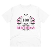 Men's PC Cotton 100th Birthday Printed T Shirt (Color: White, Thread Count: 180GSM)