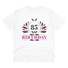 Men's PC Cotton 85th Birthday Printed T Shirt (Color: White, Thread Count: 180GSM) Men's PC Cotton 85th Birthday Printed T Shirt (Color: White, Thread Count: 180GSM)