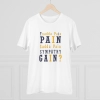 Men's PC Cotton Tuadda Pain Pain Sadda Pain Sympathy Gain Printed T Shirt (Color: White, Thread Count: 180GSM) Men's PC Cotton Tuadda Pain Pain Sadda Pain Sympathy Gain Printed T Shirt (Color: White, Thread Count: 180GSM)
