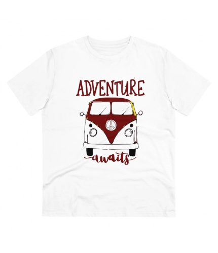 Men's PC Cotton Explore The Unseen Printed T Shirt (Color: White, Thread Count: 180GSM)