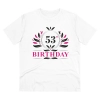 Men's PC Cotton 53rd Birthday Printed T Shirt (Color: White, Thread Count: 180GSM) Men's PC Cotton 53rd Birthday Printed T Shirt (Color: White, Thread Count: 180GSM)