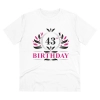 Men's PC Cotton 43rd Birthday Printed T Shirt (Color: White, Thread Count: 180GSM) Men's PC Cotton 43rd Birthday Printed T Shirt (Color: White, Thread Count: 180GSM)