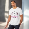 Men's PC Cotton 94th Birthday Printed T Shirt (Color: White, Thread Count: 180GSM)