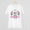 Men's PC Cotton 83rd Birthday Printed T Shirt (Color: White, Thread Count: 180GSM) Men's PC Cotton 83rd Birthday Printed T Shirt (Color: White, Thread Count: 180GSM)
