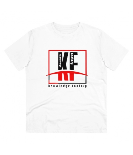 Men's PC Cotton Knowledge Factory Printed T Shirt (Color: White, Thread Count: 180GSM)
