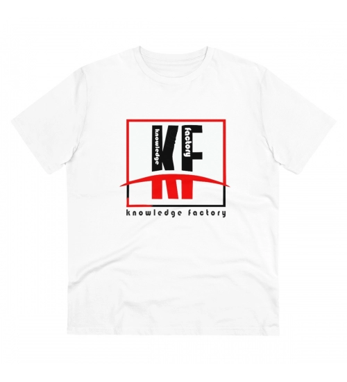 Men's PC Cotton Knowledge Factory Printed T Shirt (Color: White, Thread Count: 180GSM)