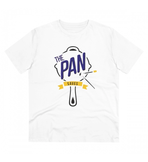 Men's PC Cotton The Pan Pubg Printed T Shirt (Color: White, Thread Count: 180GSM)