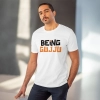 Men's PC Cotton Being Gujju Printed T Shirt (Color: White, Thread Count: 180GSM) Men's PC Cotton Being Gujju Printed T Shirt (Color: White, Thread Count: 180GSM)