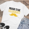Men's PC Cotton Proud To Be Gujarati Printed T Shirt (Color: White, Thread Count: 180GSM) Men's PC Cotton Proud To Be Gujarati Printed T Shirt (Color: White, Thread Count: 180GSM)