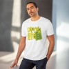 Men's PC Cotton Enjoying Life Printed T Shirt (Color: White, Thread Count: 180GSM) Men's PC Cotton Enjoying Life Printed T Shirt (Color: White, Thread Count: 180GSM)