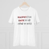 Dropship Men's PC Cotton Rajput Hai Hum Date Par Nahi Tarikho Par Jate Hai Printed T Shirt (Color: White, Thread Count: 180GSM)
