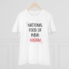 Men's PC Cotton India Kasam Printed T Shirt (Color: White, Thread Count: 180GSM)