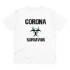Men's PC Cotton Corona Survivor Printed T Shirt (Color: White, Thread Count: 180GSM)
